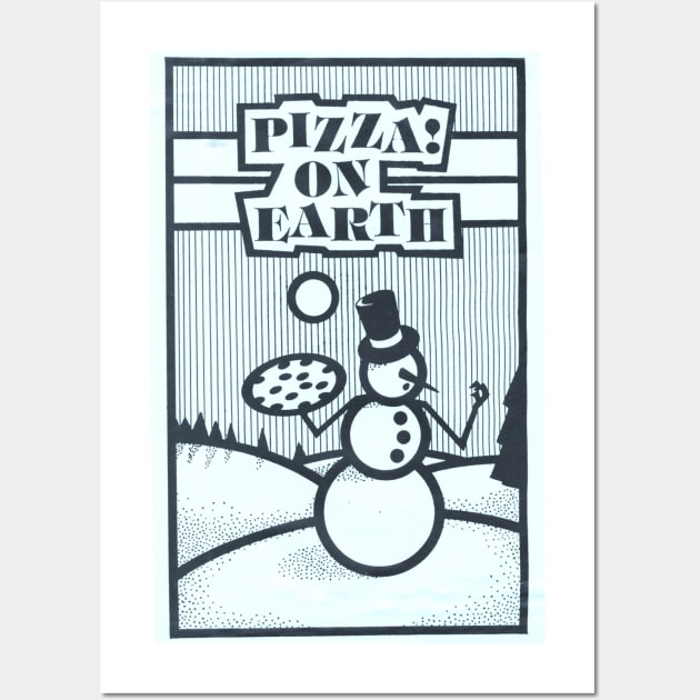Pizza On Earth Wall Art by Roszelle Art